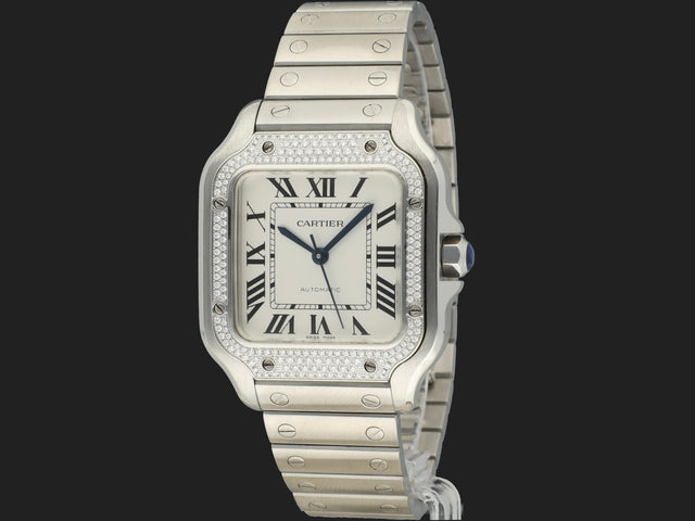 Cartier Santos Medium Diamond Bezel