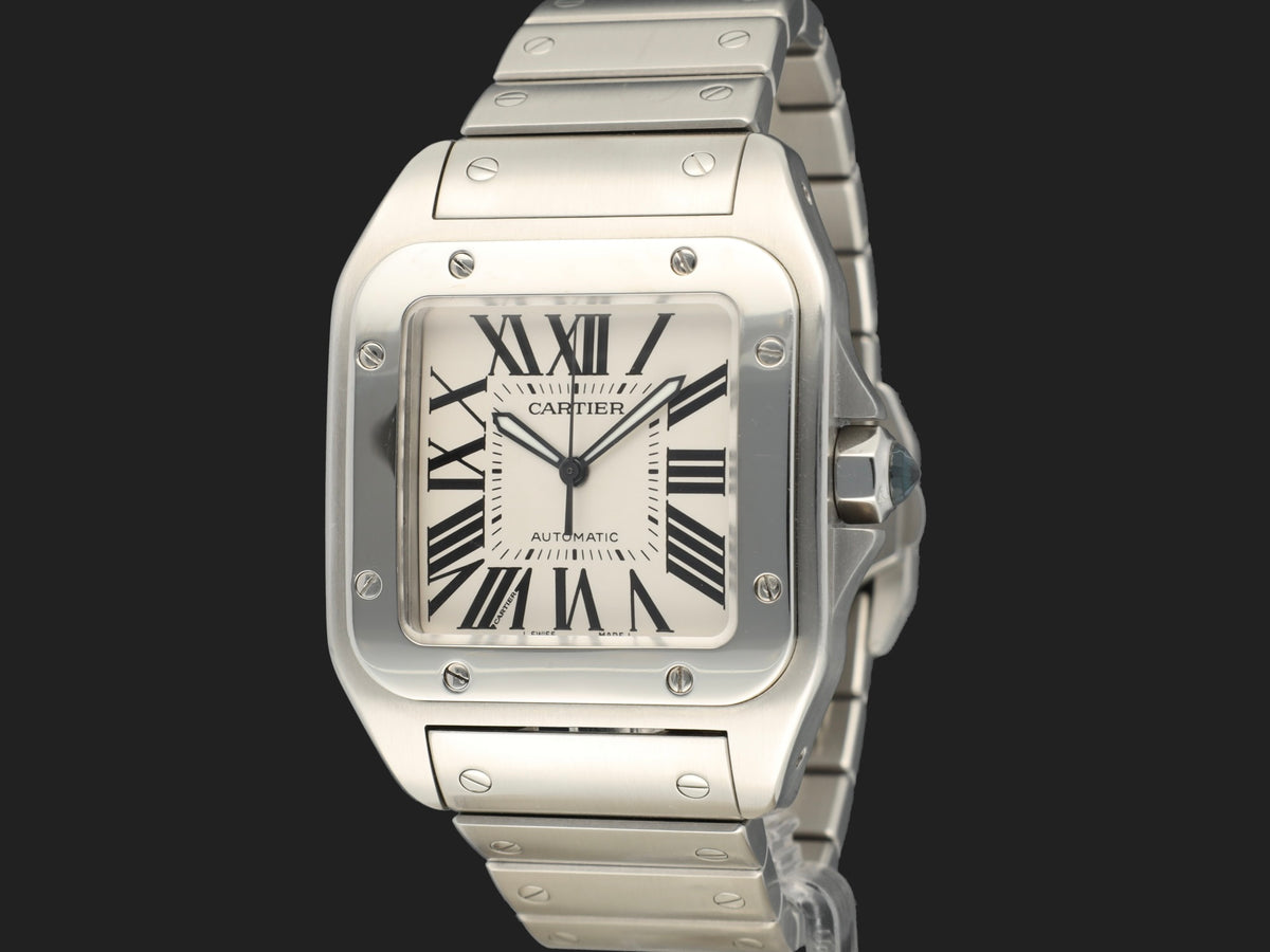Cartier Santos 100 XL Silver Dial 2656 (1)