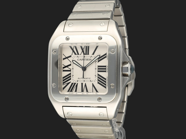 Cartier Santos 100 XL Silver Dial 2656