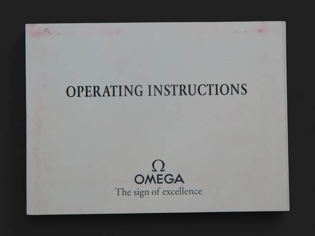 Omega Operating Instructions Booklet for cal. 1109/1111/1120/2500