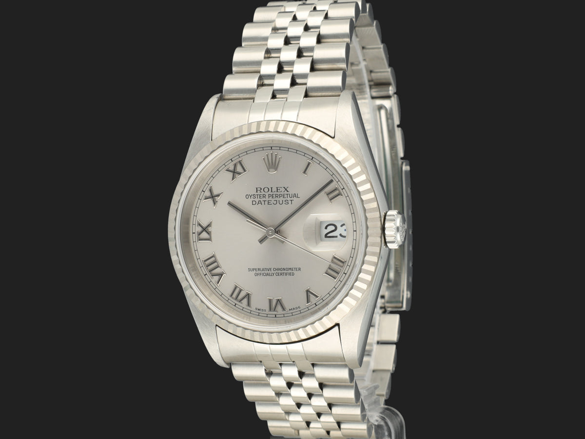 Rolex Datejust Rhodium Roman Dial 16234 (1)