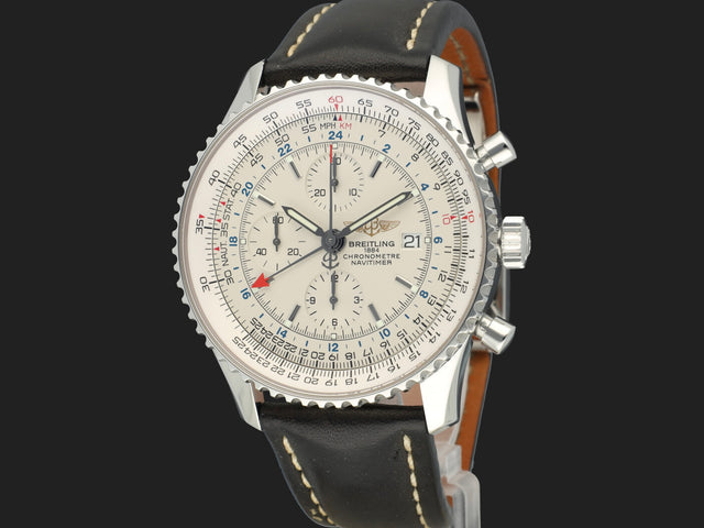 Breitling Navitimer World GMT White Dial