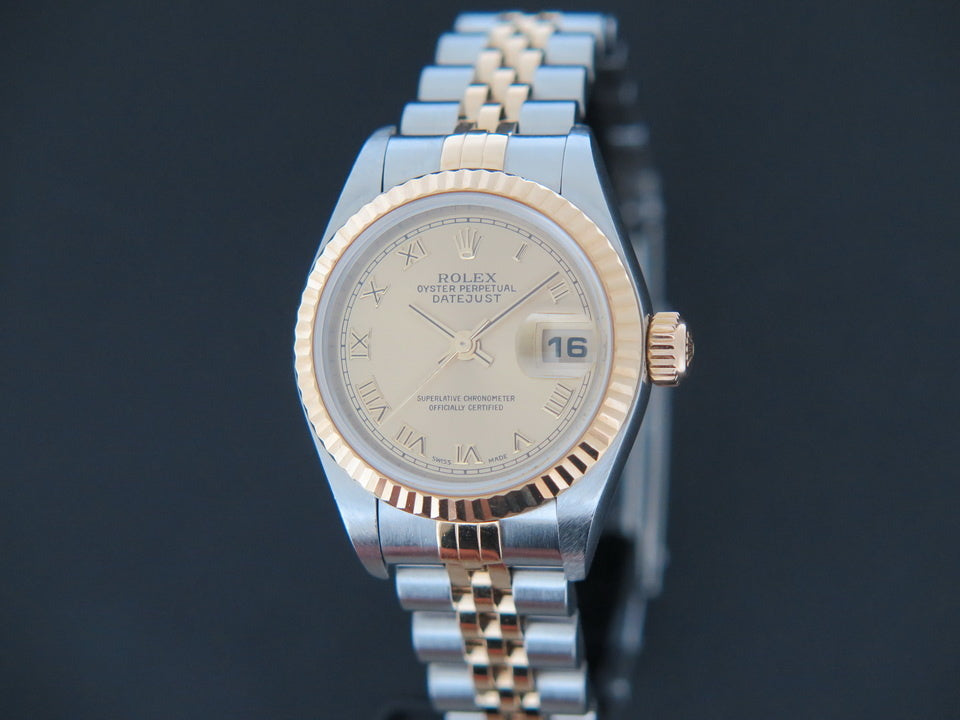 Rolex Datejust Lady Gold/Steel Champagne Dial 79173 (1)