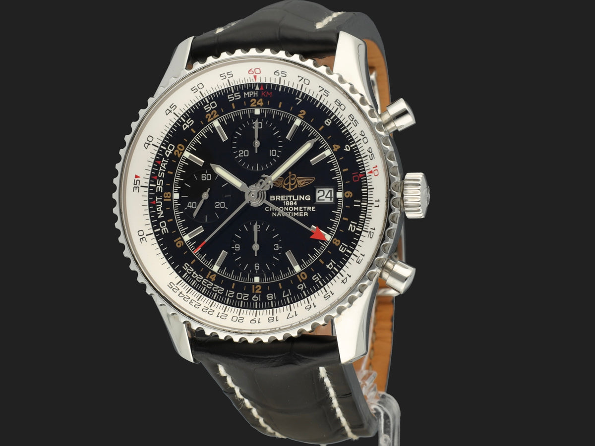 Breitling Navitimer World GMT Black Dial A24322 (1)