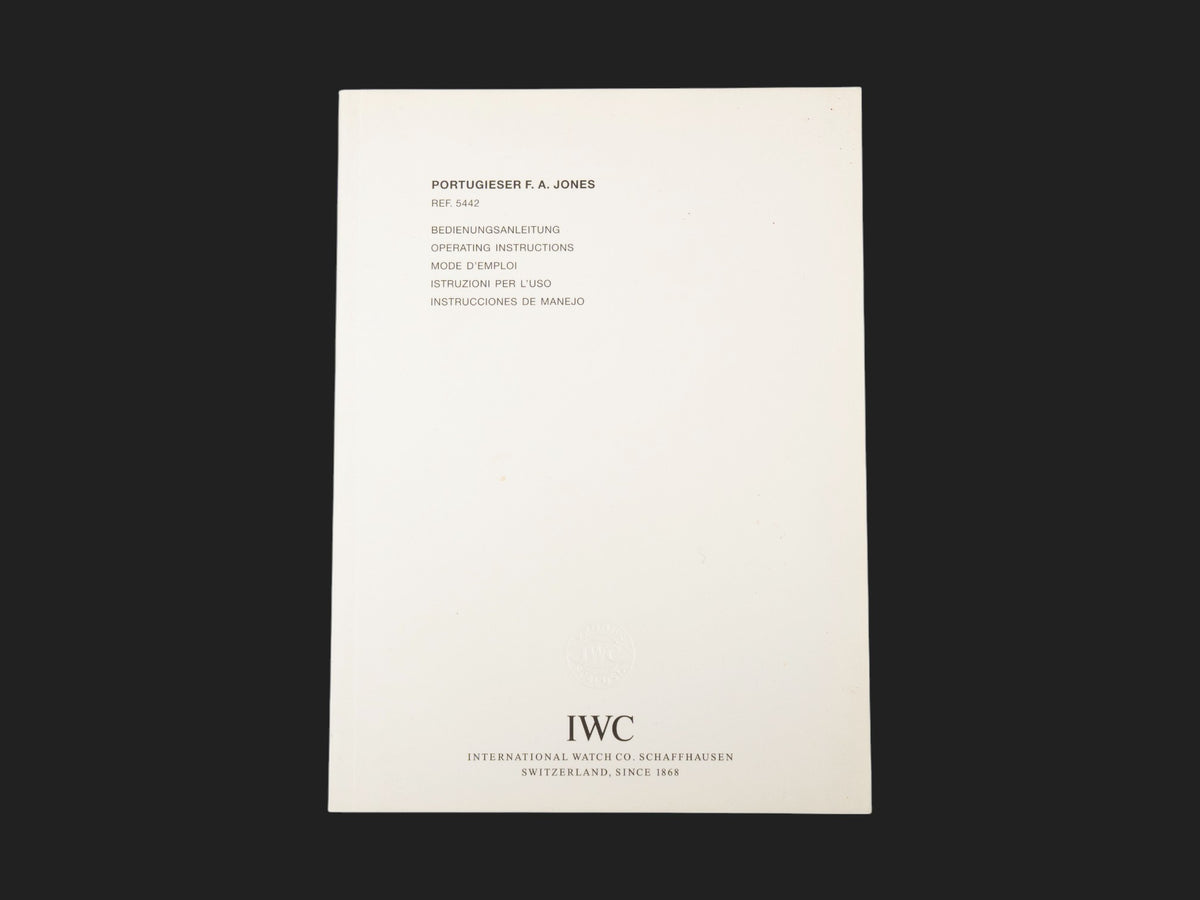 IWC Portugieser F.A. Jones Operating Instructions  (1)