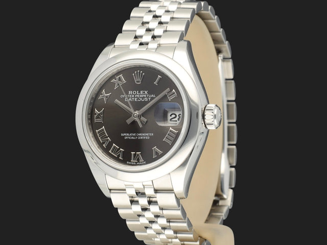 Rolex Lady-Datejust 28 Rhodium Roman Dial 279160