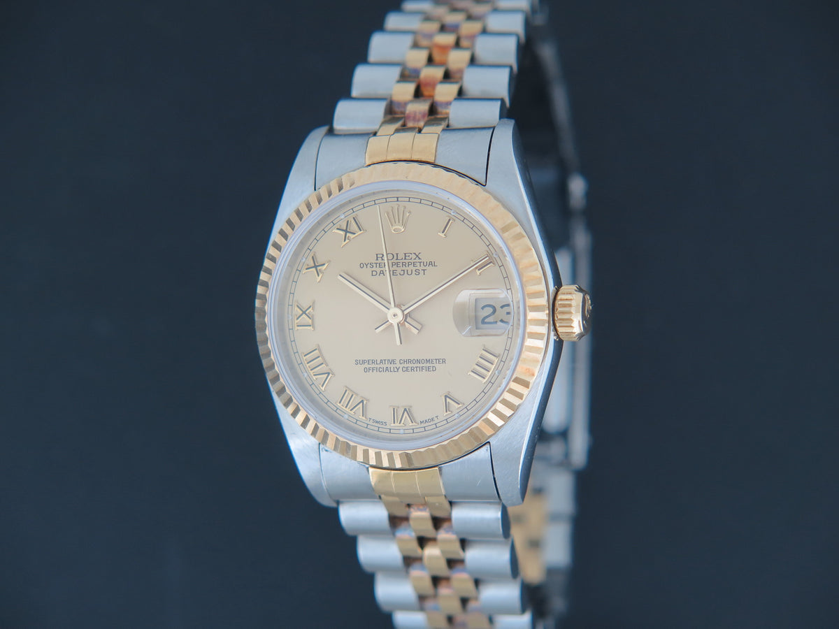 Rolex Datejust 31 Champagne Roman Dial 68273 (1)