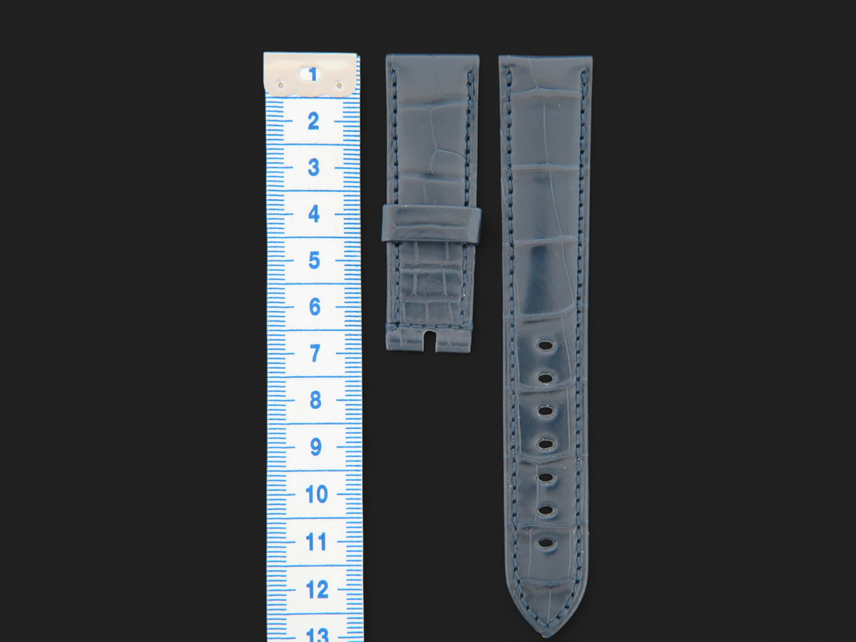 Breguet Alligator Leather Strap Navy Blue 21mm NEW (1)