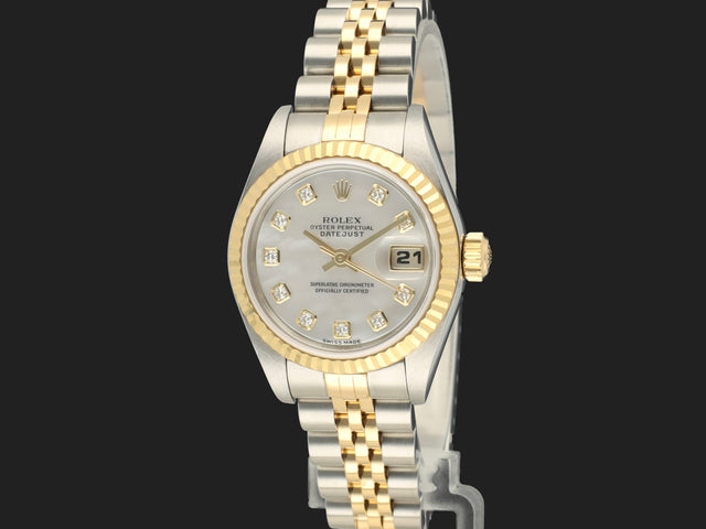 Rolex Lady-Datejust 26 Gold/Steel MOP Diamond Dial