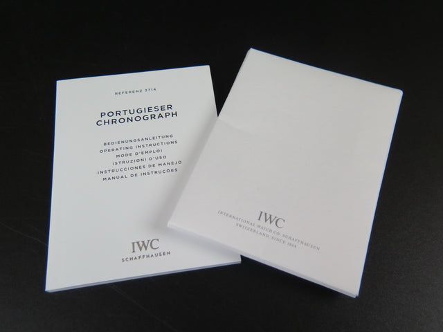 IWC Portugieser Operating Instructions & Cleaning Cloth