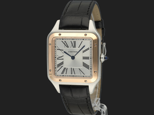 Cartier Santos-Dumont Rose Gold & Steel GM NEW