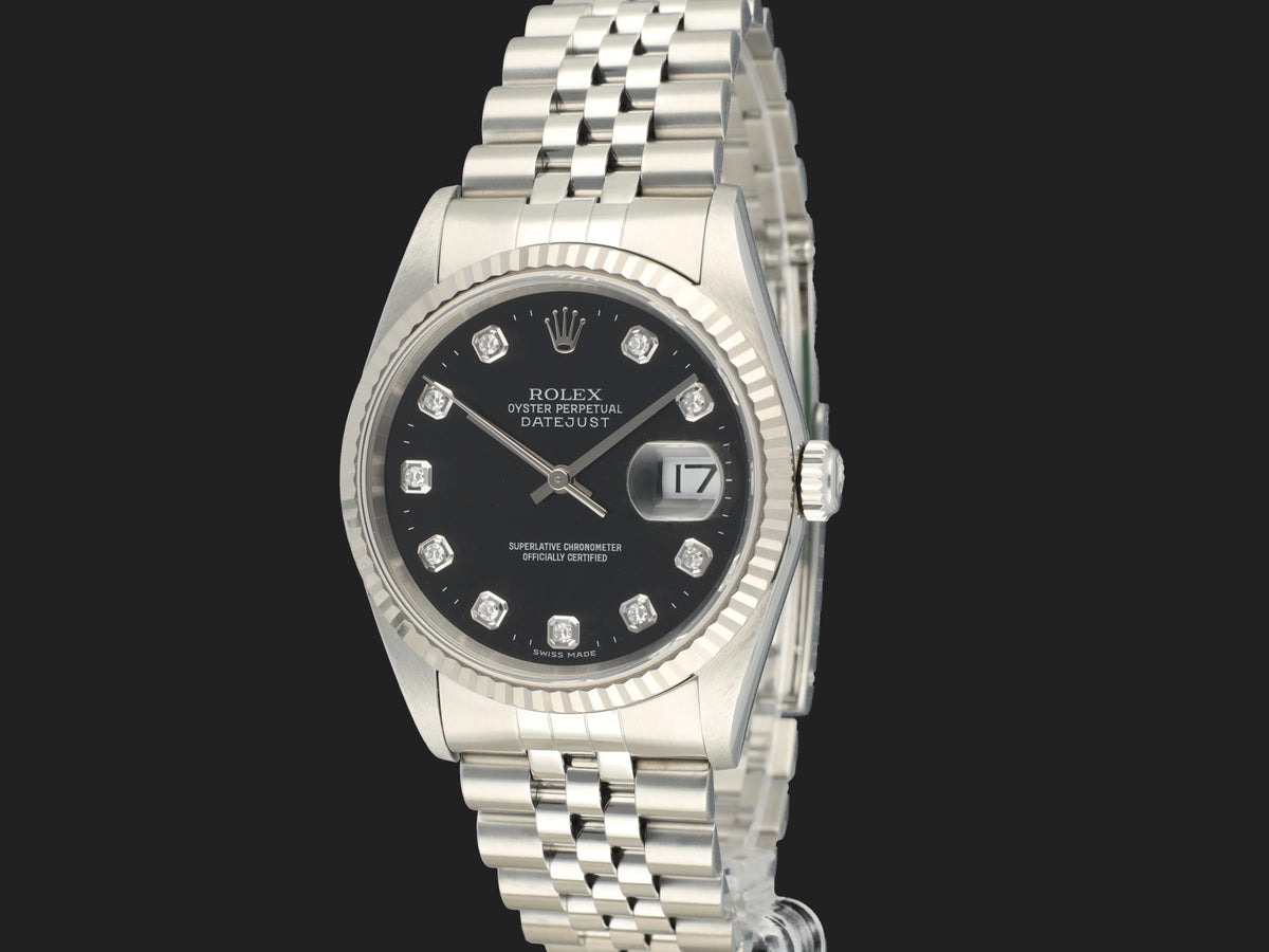 Rolex Datejust Black Diamond Dial 16234 (1)