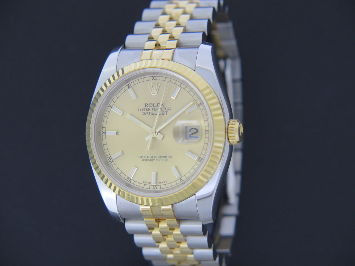 Rolex Datejust Gold/Steel Champagne Dial 116233 (1)