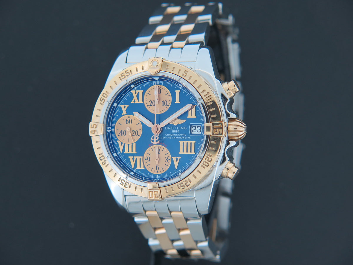 Breitling Chrono Cockpit Gold/Steel Blue Dial C13358 (1)