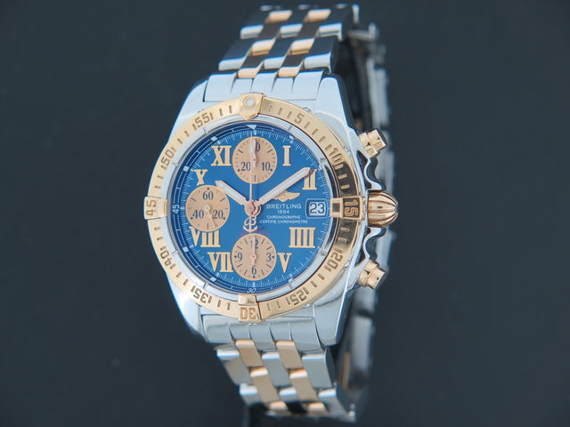 Breitling Chrono Cockpit Gold/Steel Blue Dial