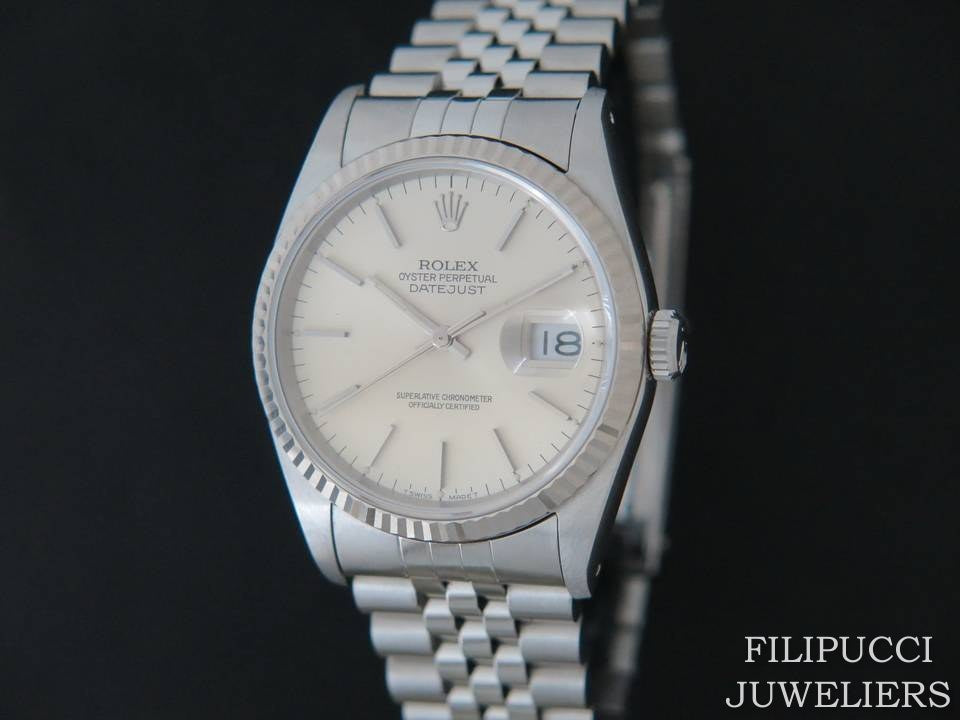 Rolex Datejust Silver Dial 16234  (1)