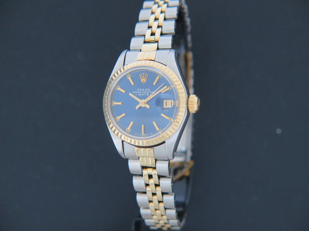 Rolex Date Lady Blue Dial 6917 (1)