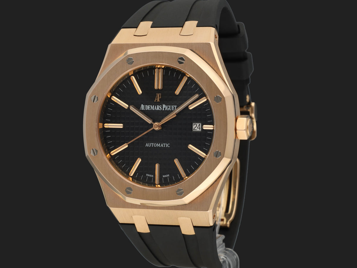 Audemars Piguet Royal Oak Selfwinding Rose Gold Black Dial 15400OR (1)