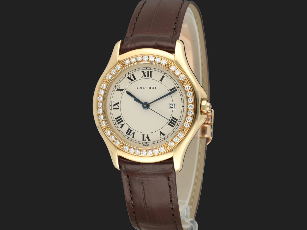 Cartier Cougar Panthere Gold Diamond Bezel 887905 (1)