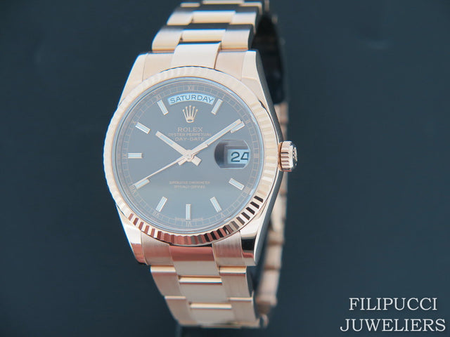 Rolex Day-Date Everose Chocolate Dial