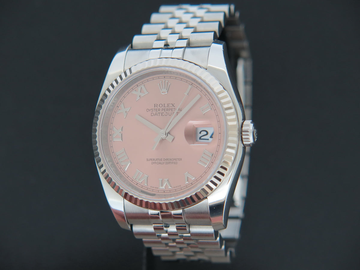 Rolex Datejust Pink Roman Dial 116234 (1)