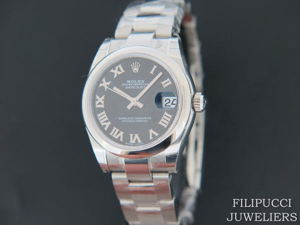 Rolex Datejust Black Roman Dial