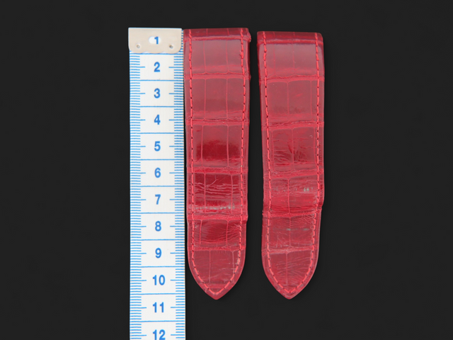 Cartier Red Alligator Leather Strap 24,5 mm for Santos 100