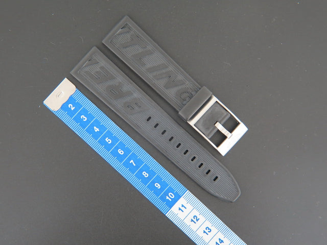 Breitling New Rubber strap 22-20 + Breitling Clasp