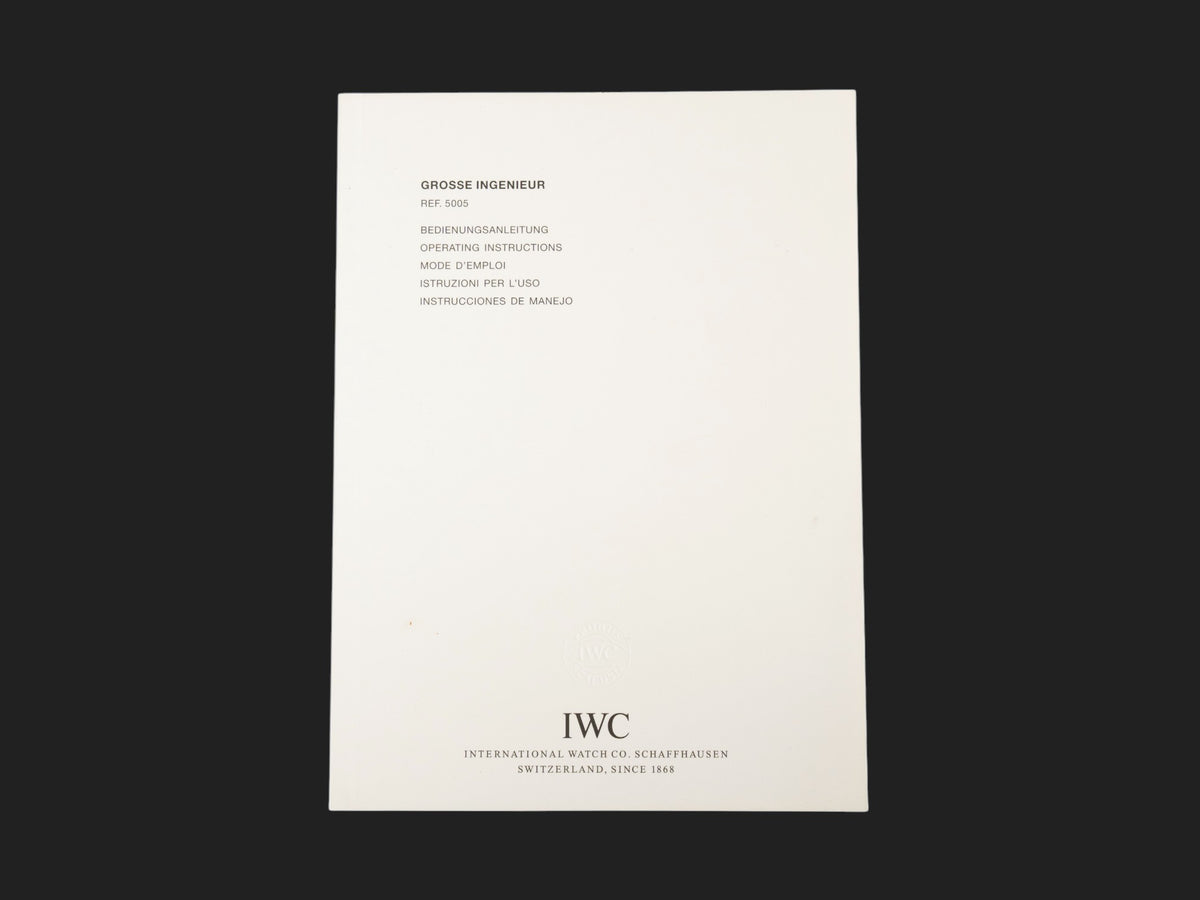 IWC Operating Instructions Grosse Ingenieur  (1)