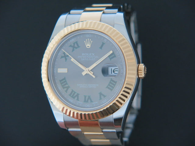 Rolex Datejust II Gold/Steel Wimbledon Dial
