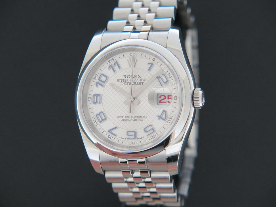 Rolex Datejust Silver Decorated Arab/Blue Dial 116200 WSPN0007 (1)