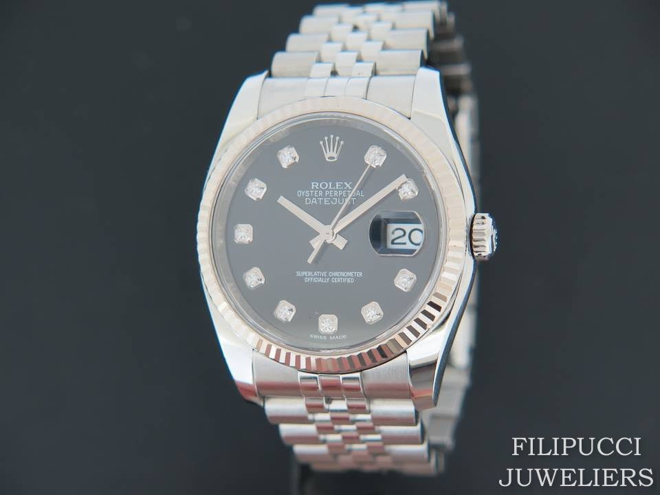 Rolex Datejust Black Diamond Dial 116234 (1)
