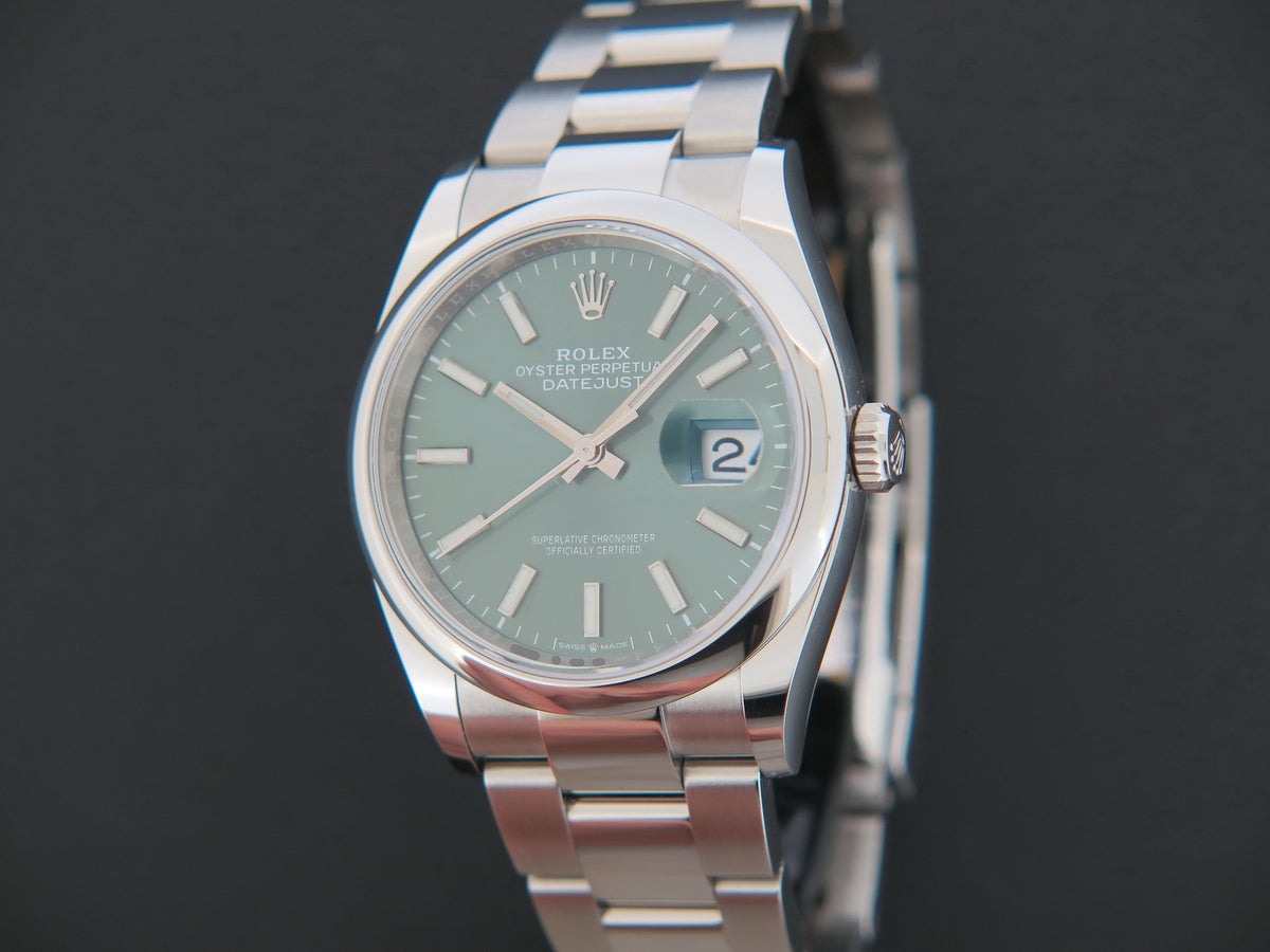 Rolex Datejust Mint Green Dial 126200 99% NEW (1)
