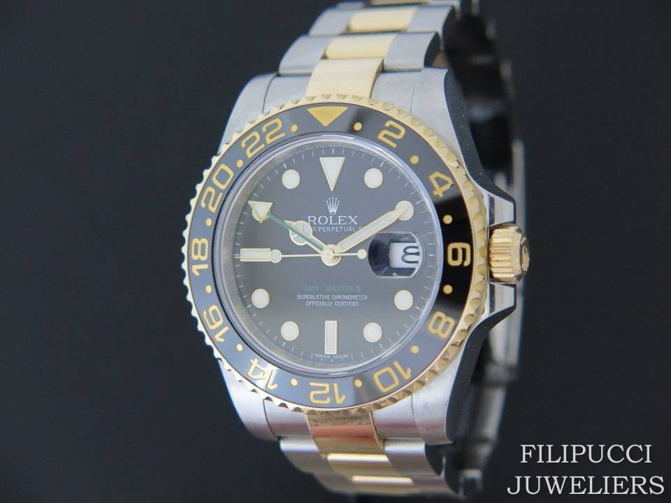 Rolex GMT Master II Gold/Steel 116713LN   (1)