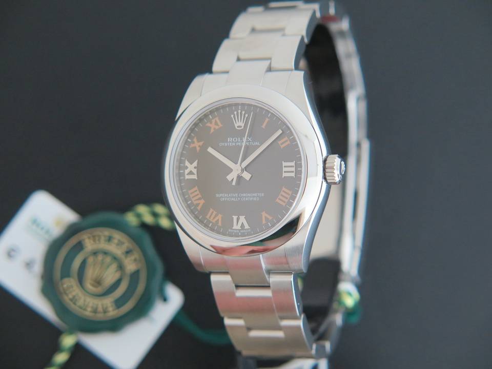 Rolex Oyster Perpetual NEW 177200 Dark Grey Dial (1)