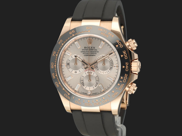 Rolex Daytona Everose Sundust Baguette Dial