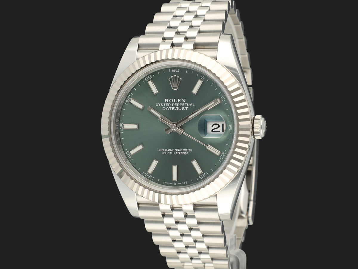 Rolex Datejust 41 Mint Green Dial 126334 99% NEW (1)