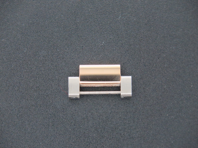 Omega 18MM Rose Gold/Steel Half Link for Aqua Terra