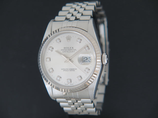 Rolex Datejust Rhodium Diamond Dial