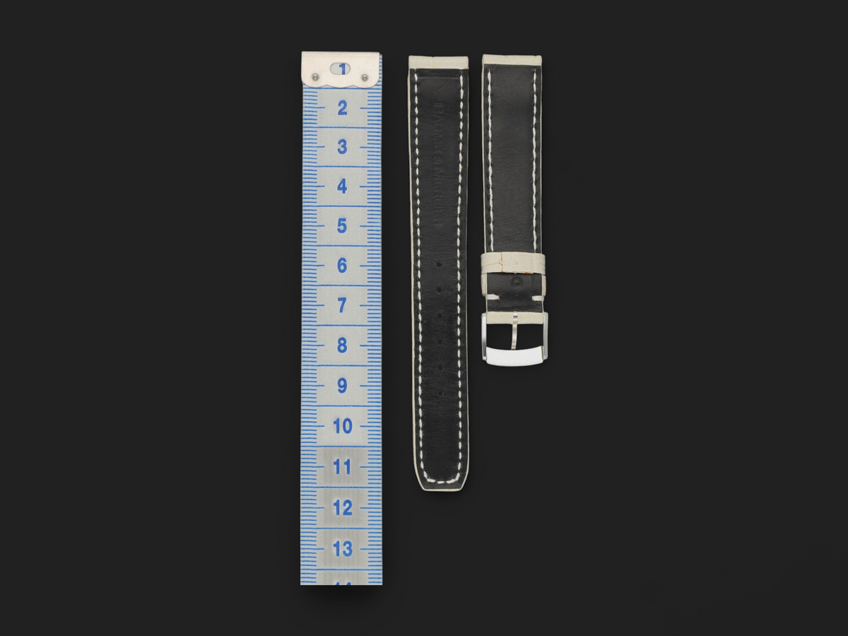 Baume & Mercier White Crocodile Leather strap 15-14mm NEW (1)