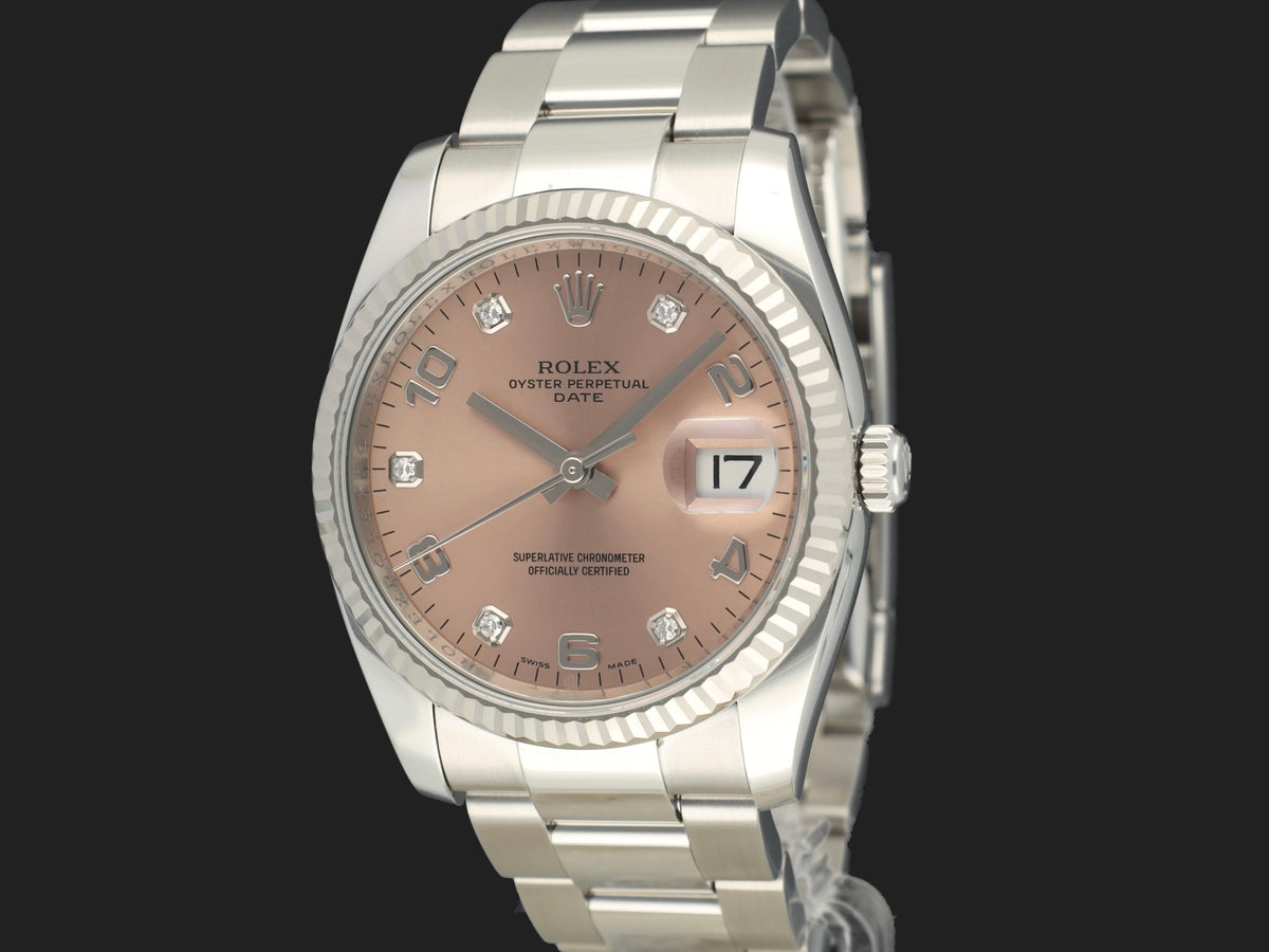 Rolex Date Pink Diamond Dial 115234 (1)