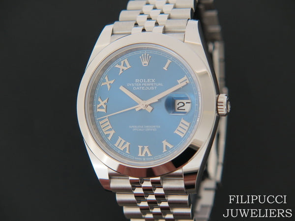 Rolex Datejust 41 Blue Roman Dial