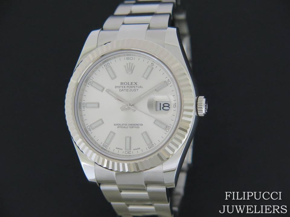 Rolex Datejust II Silver Dial 116334   (1)