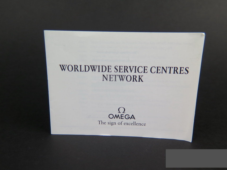Omega Service Centre Booklet 1989