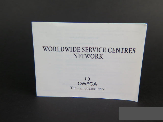 Omega Service Centre Booklet 1989