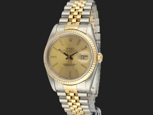 Rolex Datejust Gold/Steel Champagne Dial
