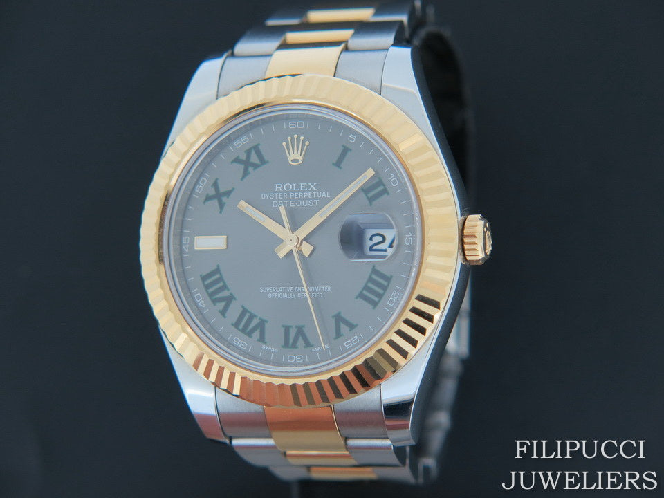 Rolex Datejust II Gold/Steel Wimbledon Dial 116333 (1)