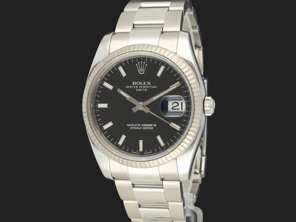Rolex Date Black Dial 115234 (1)