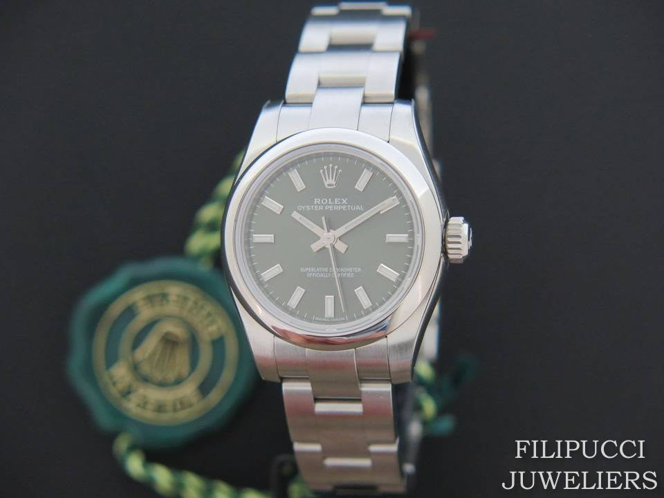 Rolex Oyster Perpetual NEW Green Dial  176200 (1)