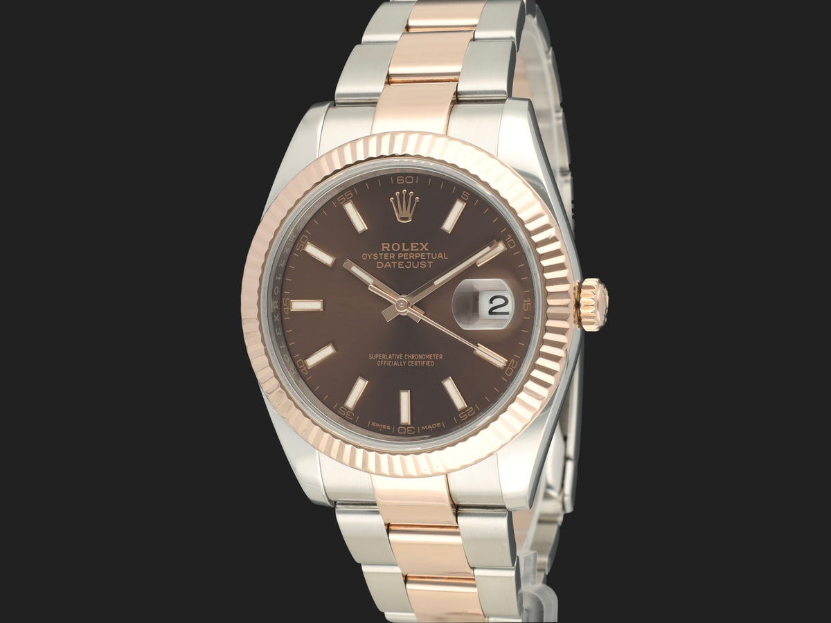 Rolex Datejust 41 Everose/Steel Choco Dial 126331
